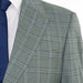 Men's Green Plaid 3-Piece Modern-Fit Suit And Double Breasted Vest Peak Lapel