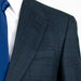 Men's Navy Blue Plaid 3-Piece Modern-Fit Suit Peak Lapel
