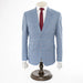 Men's Teal Blue Plaid 3-Piece Modern-Fit Suit