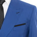 Men's Black And Blue Slim-Fit Suit