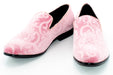 Men's Pink Baroque Velvet Loafer Toe, Outsole, Upper