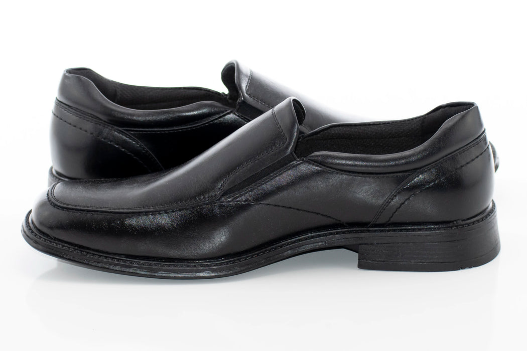Black Grain Leather Venetian Dress Loafer