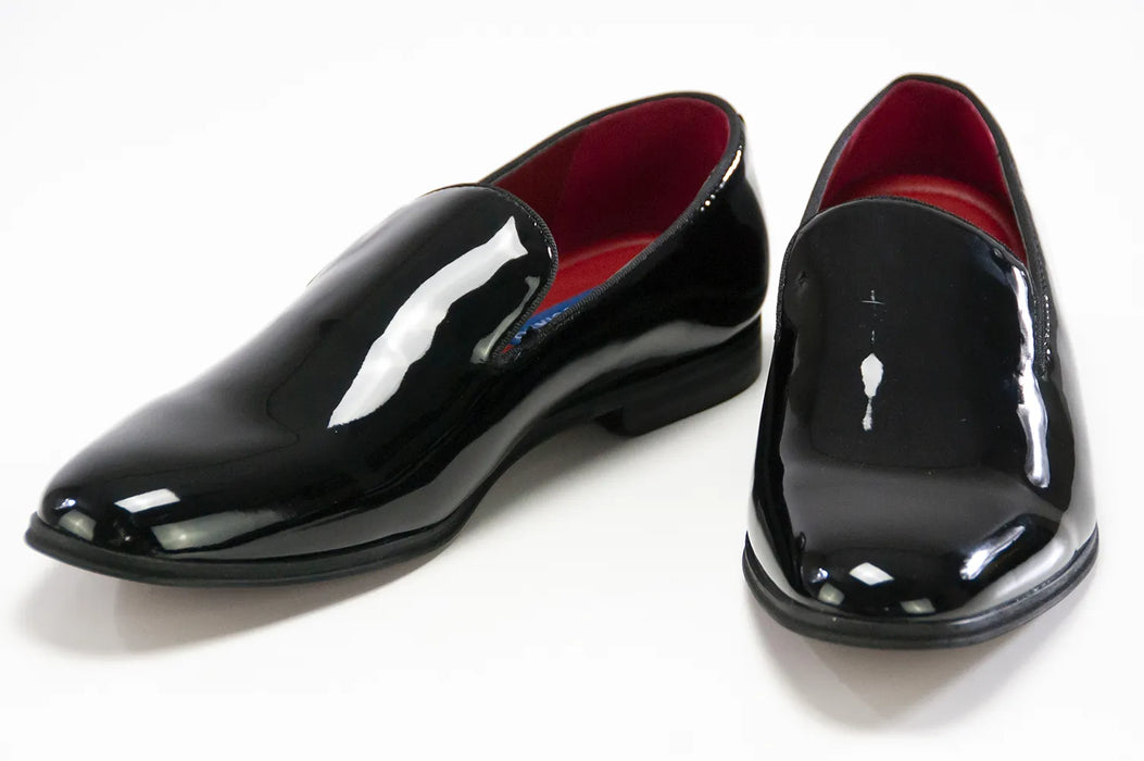 Men's Black Patent Leather Slip-On Dress Loafer