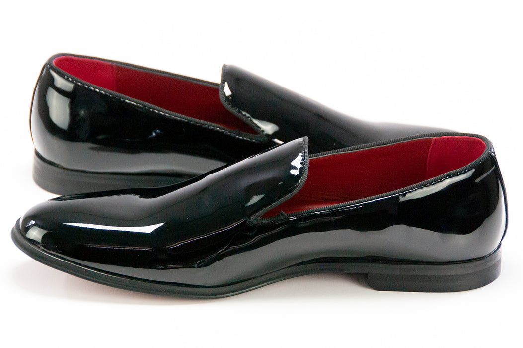 Men's Black Patent Leather Slip-On Dress Loafer