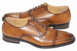 Men's Cognac Brown Leather Oxford Cap-Toe Dress Shoes