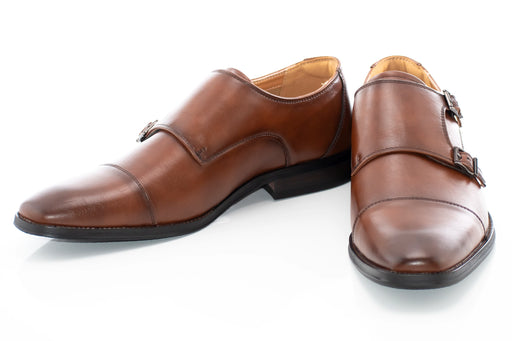 Men's Brown Grain Leather Monk Strap Shoe