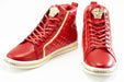 Men's Red And Gold High Top Sneaker