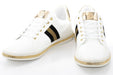 White And Gold Lace-Up Sneaker Front Upper And Laces