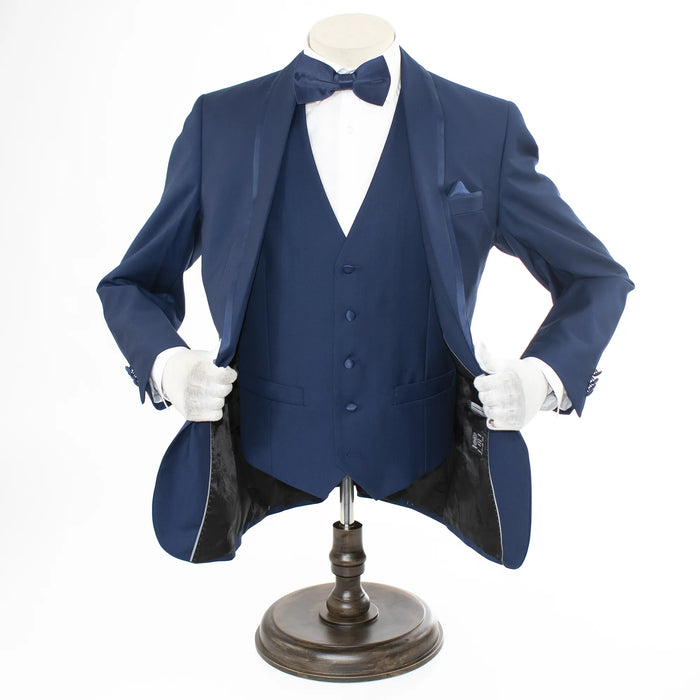 Sapphire 3-Piece Tailored-Fit Tuxedo with Shawl Lapel