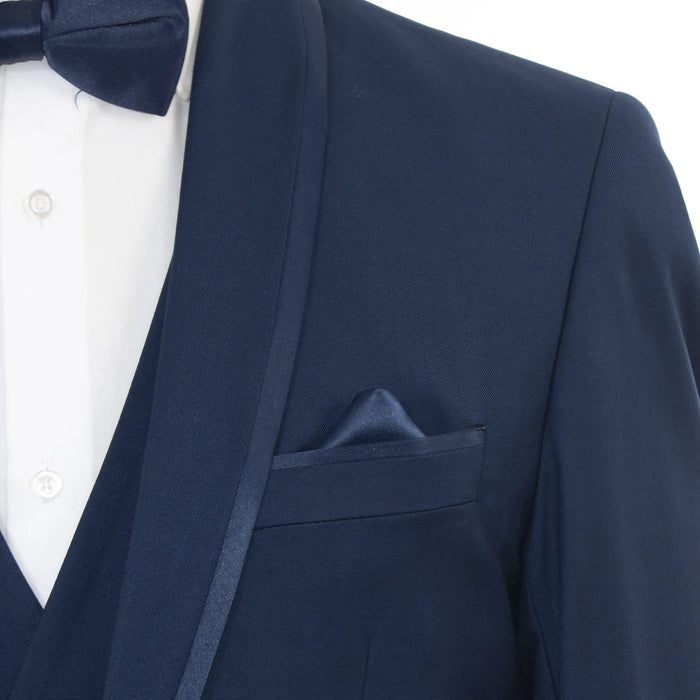 Sapphire 3-Piece Tailored-Fit Tuxedo with Shawl Lapel