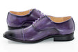 Men's Purple Leather Cap-Toe Oxford Dress Shoe