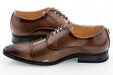 Men's Brown Leather Cap-Toe Oxford Dress Shoe