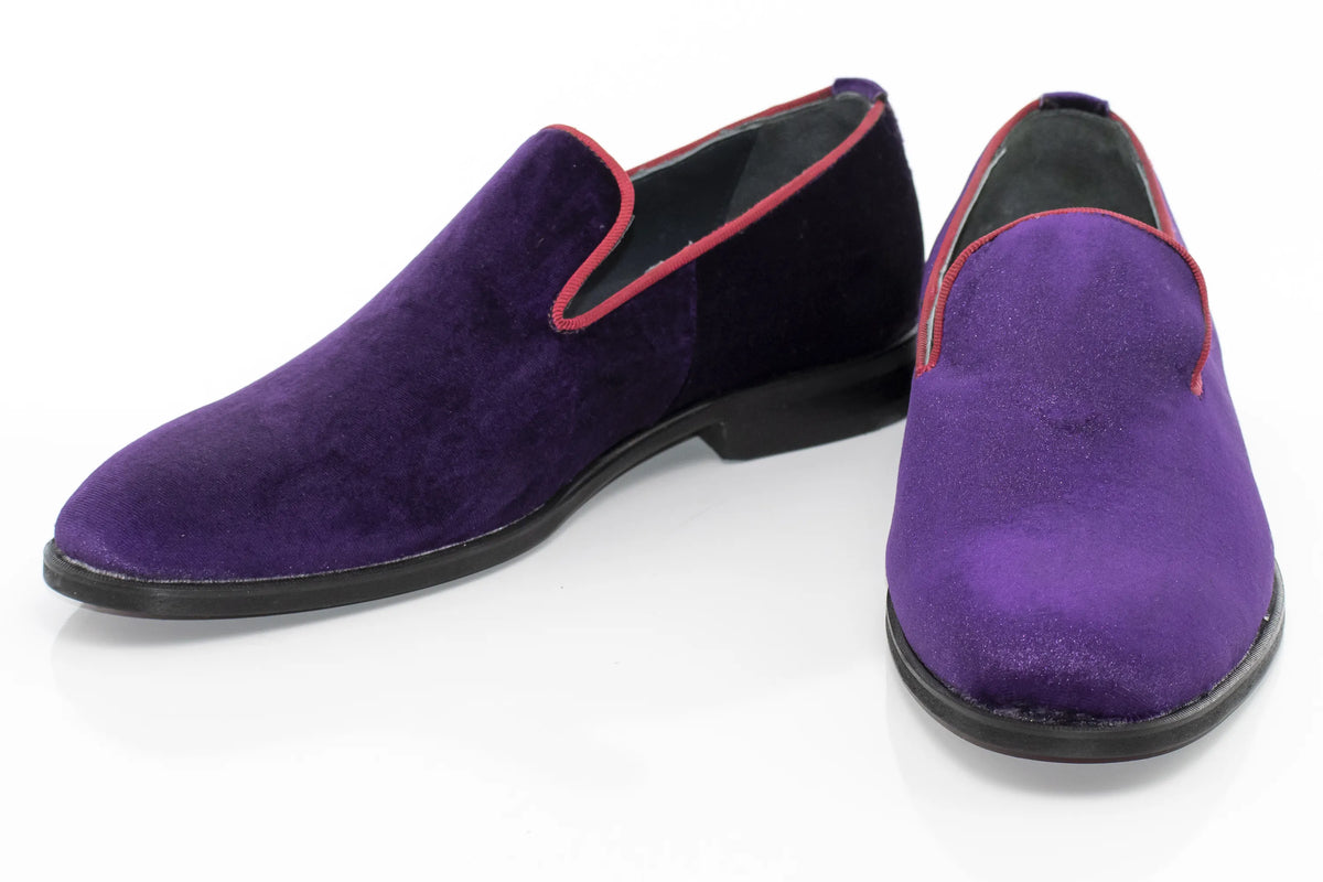 Purple velvet clearance shoes mens