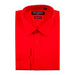 Men's Red Stretch Regular-Fit Dress Shirt