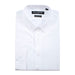Men's White Stretch Regular-Fit Dress Shirt