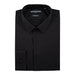 Men's Black Stretch Slim-Fit Dress Shirt