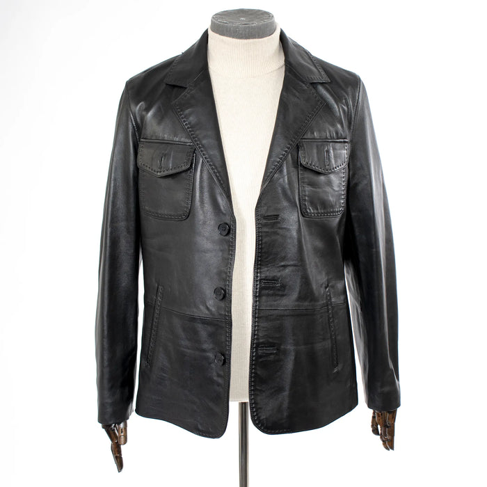 Black Lambskin Leather Jacket