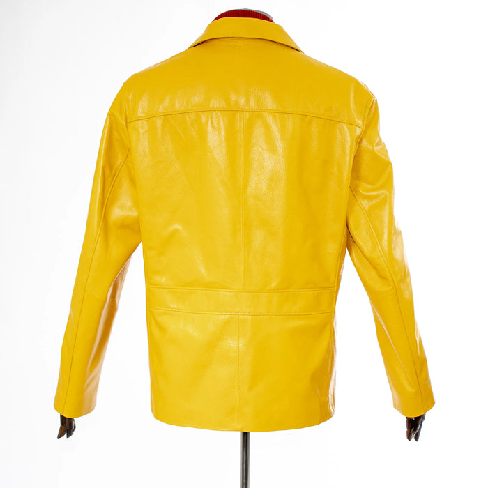Yellow Lambskin Leather Jacket