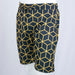 black and yellow casual shorts front