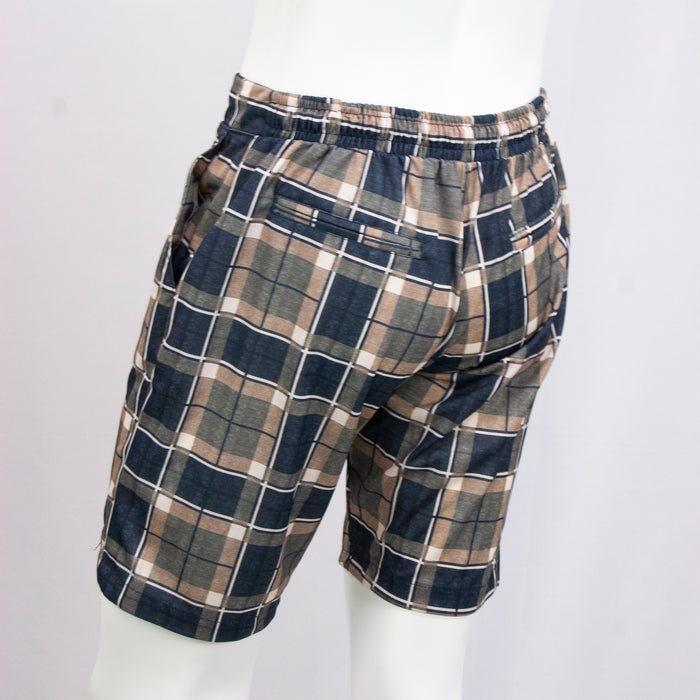 Green & Brown Plaid Shorts