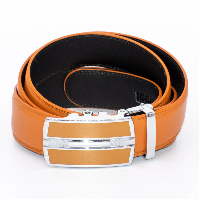 Men's Orange And Silver Art Deco Belt Buckle