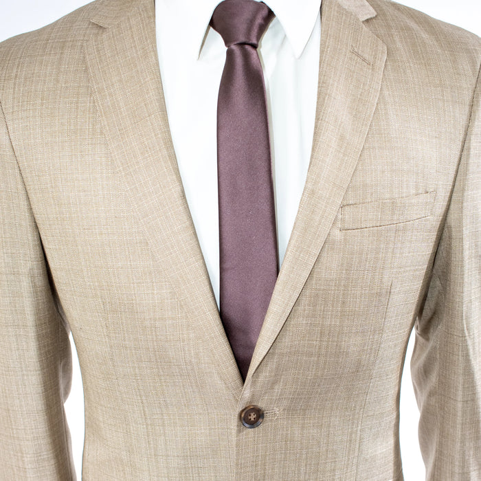 Men's Beige Tailored-Fit Suit