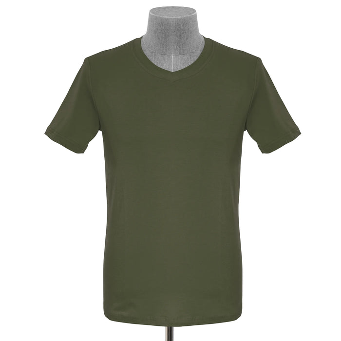 Army Green V-Neck Shirt