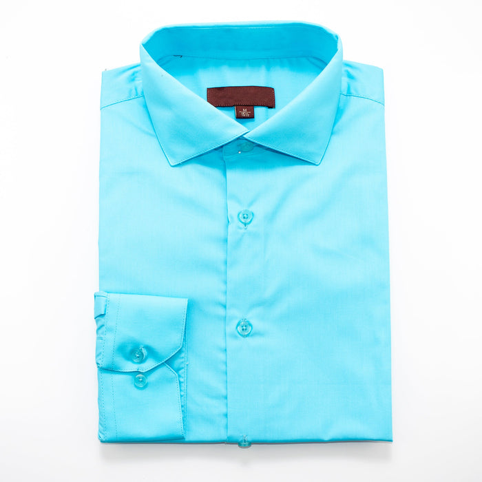 Aqua Slim-Fit Dress Shirt