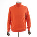 Men's Orange Long Sleeved Turtleneck Sweater - Ribbed Cuffs and Neck