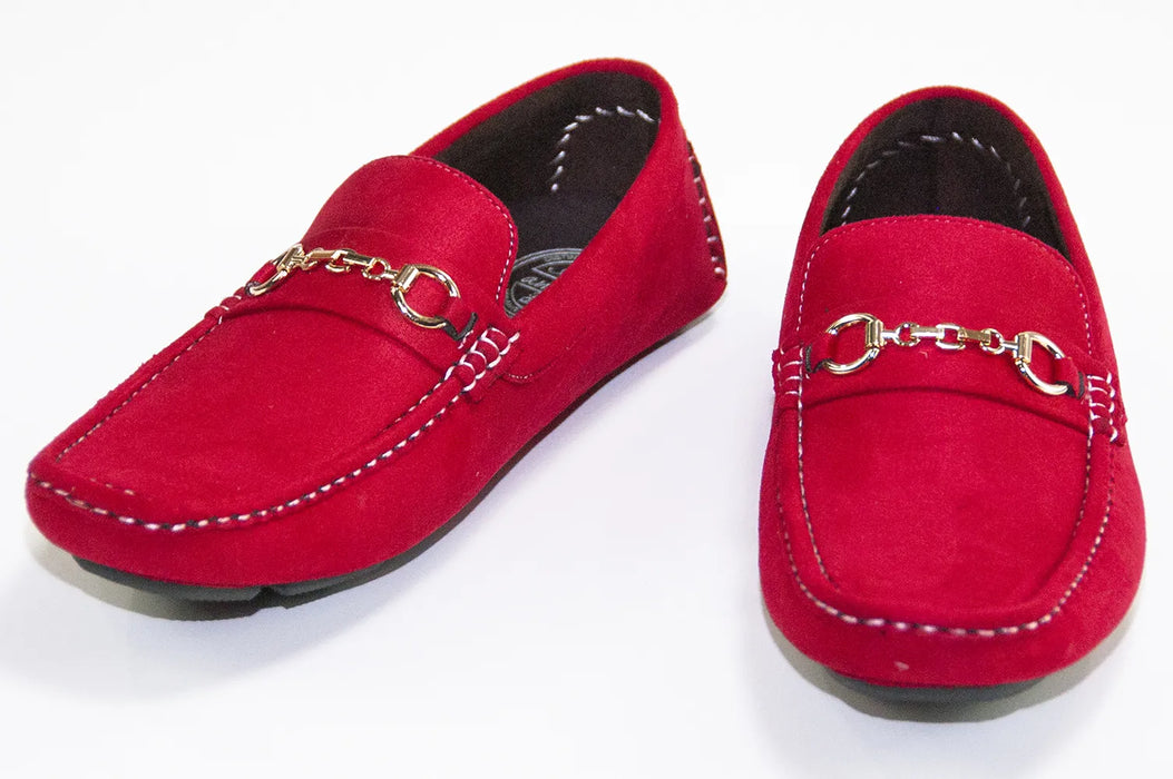 Red Suede Driving Loafer