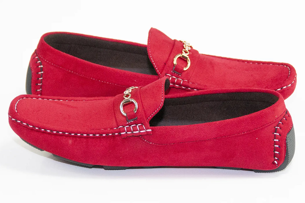 Red Suede Driving Loafer