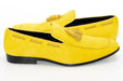Men's Yellow And Black Suede Leather Dress Loafer