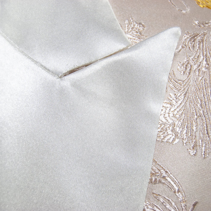 White & Gold Floral Paisley Dinner Jacket