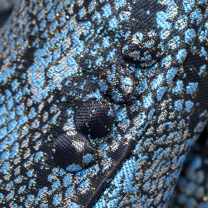 Blue Snakeskin 3-Piece Tailored-Fit Tuxedo