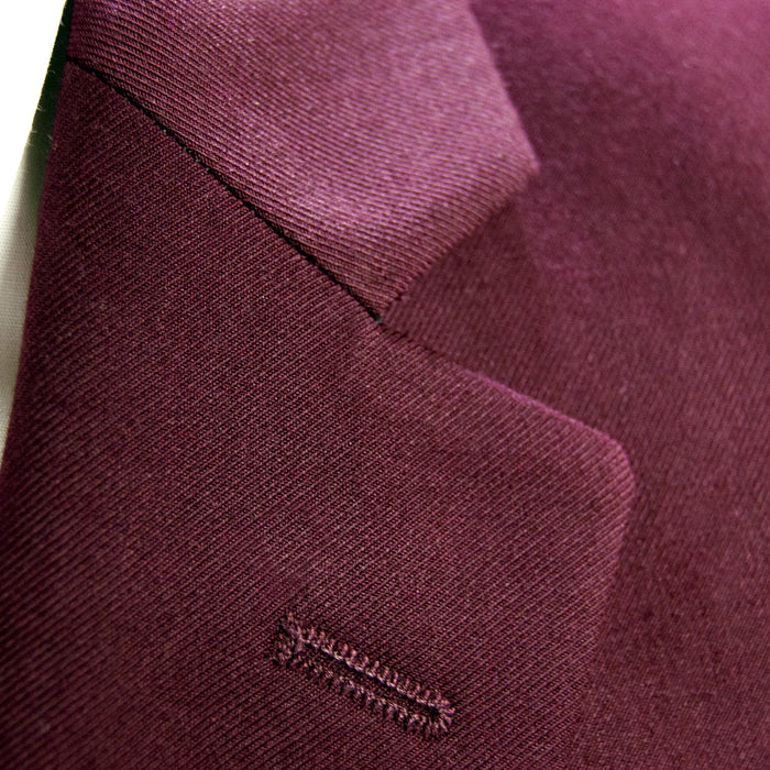 Solid Burgundy Premium 2-Piece European Modern-Fit Suit