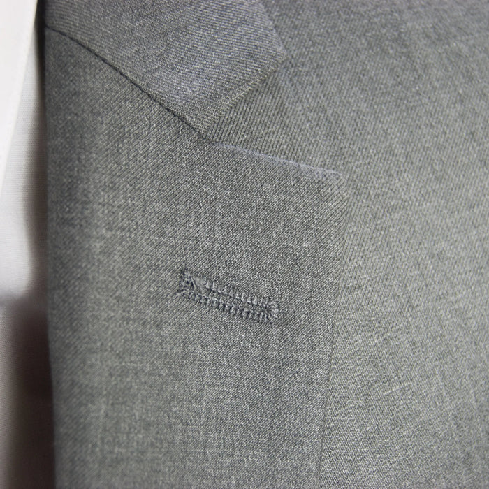 Solid Gray Premium 2-Piece European Big & Tall Suit