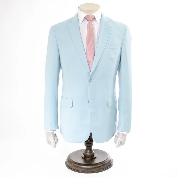 Baby Blue Premium 2-Piece European Big & Tall Suit