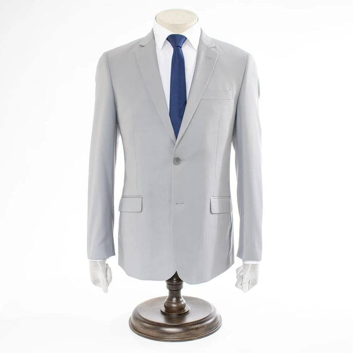 Silver Premium 2-Piece European Modern-Fit Suit