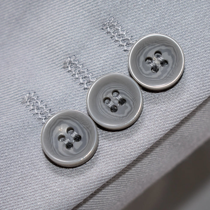 Silver Premium 2-Piece European Modern-Fit Suit