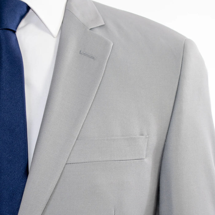 Silver Premium 2-Piece European Big & Tall Suit