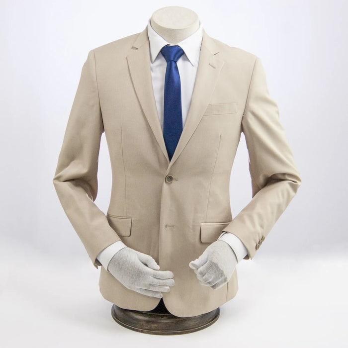Beige Premium 2-Piece European Big & Tall Suit