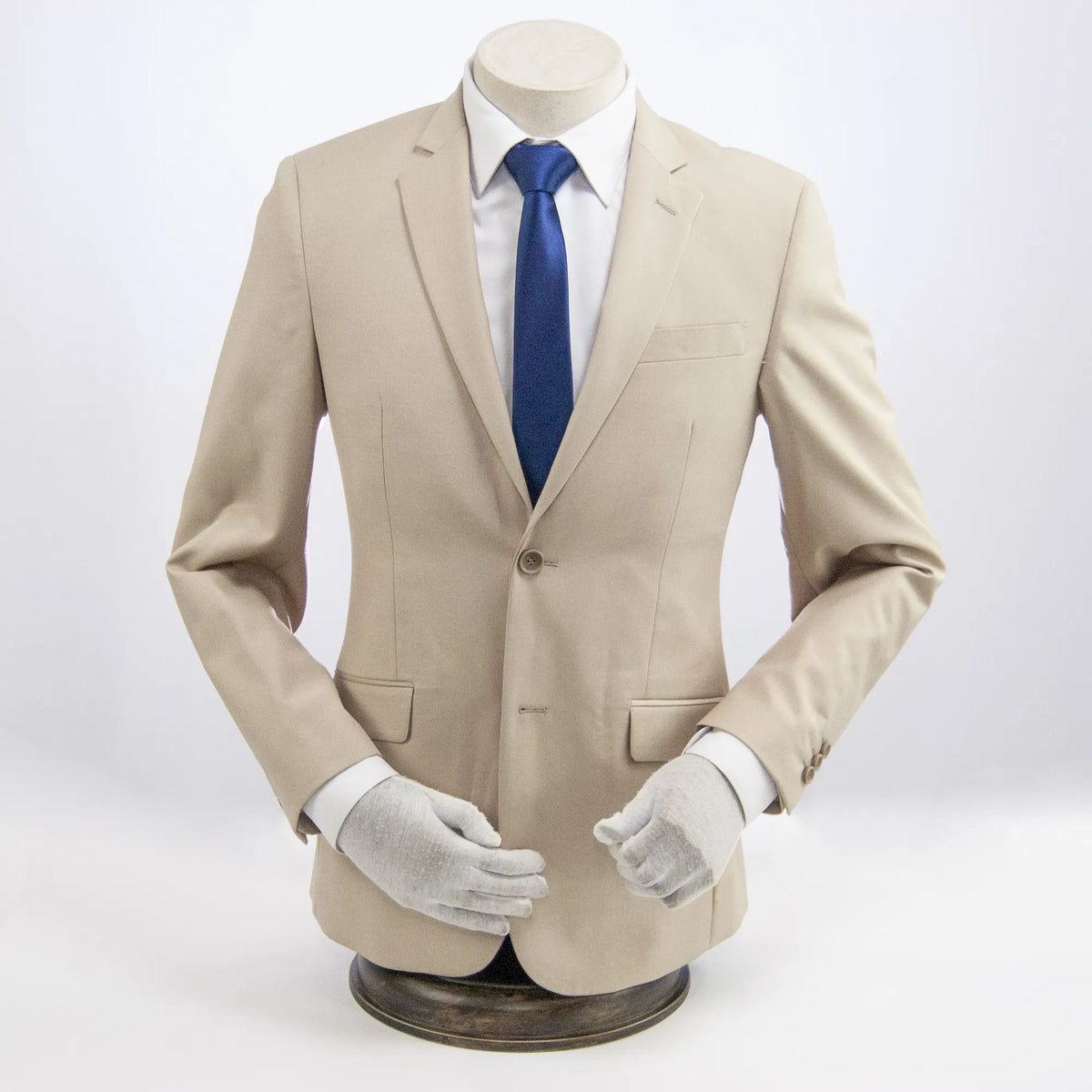 Light Tan khaki Color Beige 2 Button Style Wedding Suit