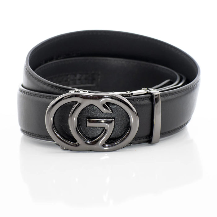 Polished Overlapping G Designer Belt Buckle