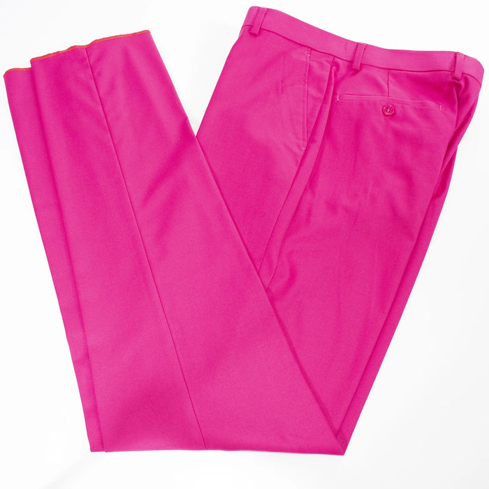 Fuchsia 3-Piece Slim-Fit Suit with Gold Buttons
