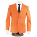 Men's Orange Slim-Fit 3-Piece Suit With Peak Lapels