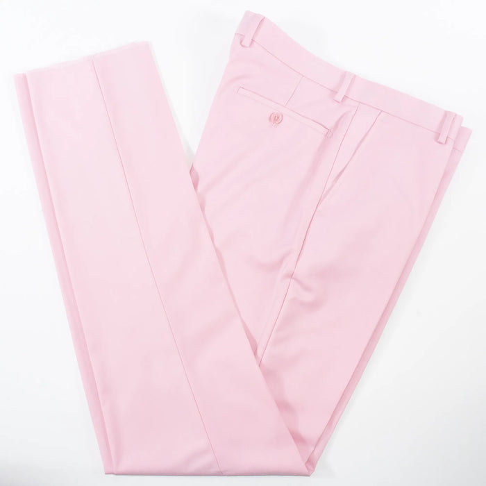 Men's Pink Slim-Fit 3-Piece Suit With Peak Lapels