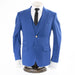 Men's Royal Blue Slim-Fit 3-Piece Suit With Peak Lapels