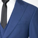 Men's Sapphire Slim-Fit 3-Piece Suit With Peak Lapels