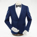Men's Navy Glitter Sparkling 3-Piece Tuxedo With Double Breasted Vest