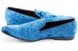 Men's Turquoise Blue Velvet Dress Loafer
